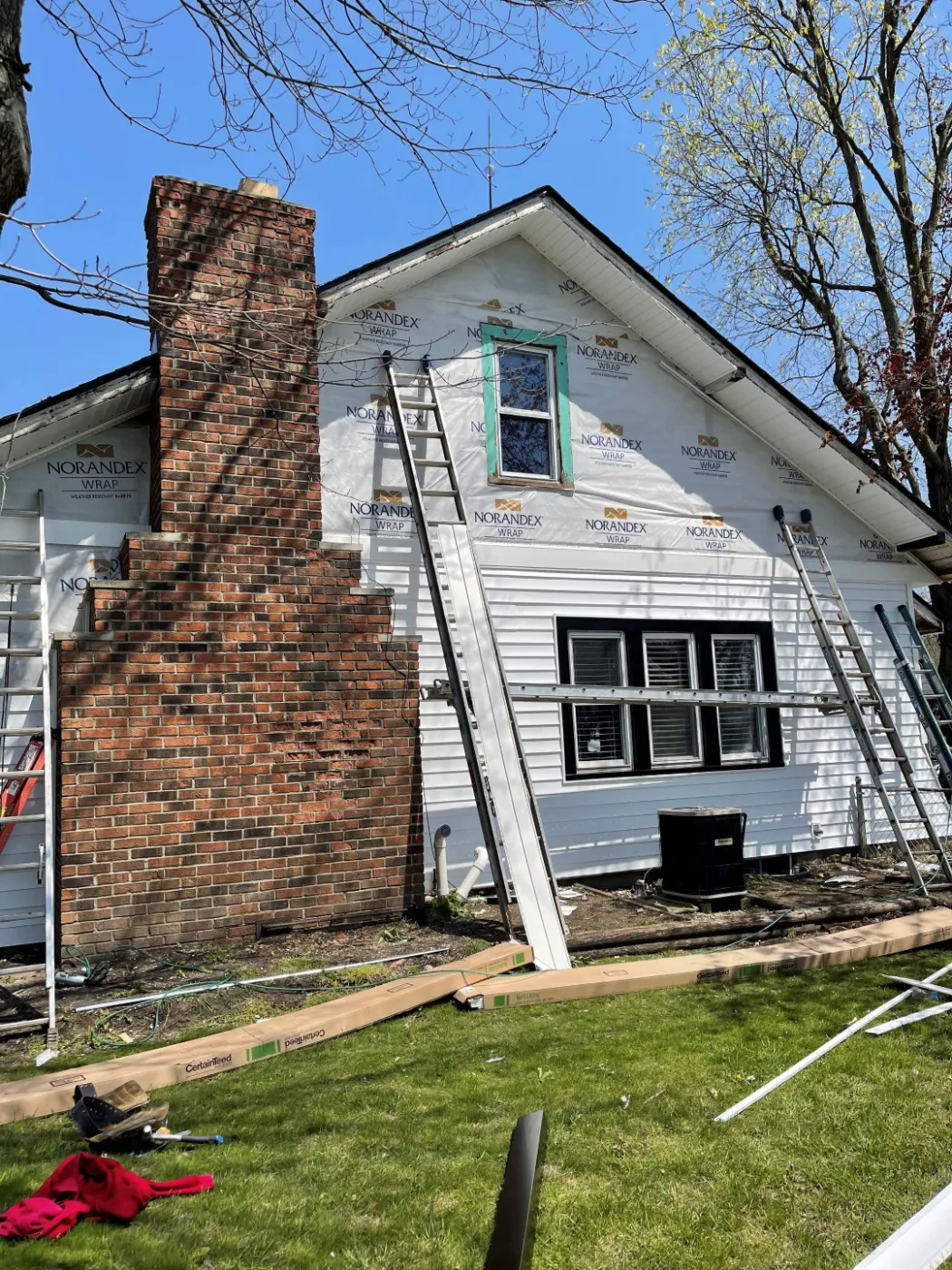 Fiber cement siding installed on a Clay Corner home